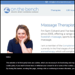 Screen shot of the On the Bench Exercise & Massage Ltd website.