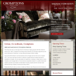 Screen shot of the Cromptons Interiors website.