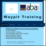 Screen shot of the Waypit Training website.