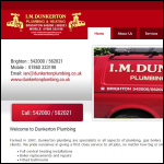 Screen shot of the I M Dunkerton Plumbing & Heating Ltd website.