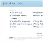 Screen shot of the Just Brides Ltd website.