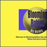 Screen shot of the Blooming Babies Day Nursery Ltd website.