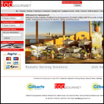 Screen shot of the Gilberts Food Equipment Ltd website.