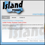 Screen shot of the Island Printers website.