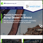 Screen shot of the Manor Scrap Ltd website.