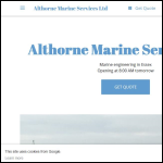 Screen shot of the Althorne Marine Services (Mechanical) Ltd website.