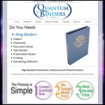 Screen shot of the Quantum Binders Ltd website.