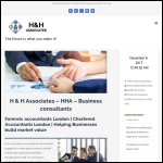 Screen shot of the E H Associates (UK) Ltd website.