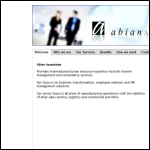 Screen shot of the Abian Associates Ltd website.