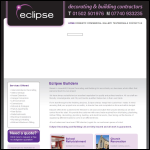 Screen shot of the Eclipse Decorating & Building Ltd website.