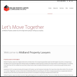 Screen shot of the Midland Property Lawyers Ltd website.