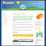 Screen shot of the Scants Motor Services Ltd website.