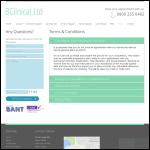 Screen shot of the Bclinical Ltd website.