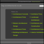 Screen shot of the Tag Architectural Ltd website.