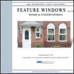 Screen shot of the Feature Windows & Doors Ltd website.