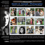 Screen shot of the David Connell Photography website.