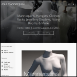 Screen shot of the Mannequin Ltd website.