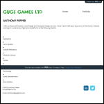 Screen shot of the Gugs Games Ltd website.