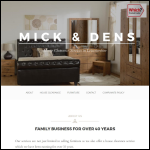 Screen shot of the Mick & Dens Ltd website.