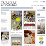 Screen shot of the Turners Art Materials (Stockport) Ltd website.