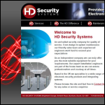 Screen shot of the Hd Security Systems Ltd website.