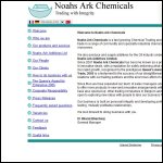 Screen shot of the Noahs Ark Chemicals Ltd website.