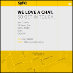 Screen shot of the Sync Creative Ltd website.