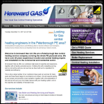 Screen shot of the Hereward Gas Maintenance Ltd website.