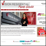 Screen shot of the Vision Residential Ltd website.