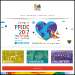 Screen shot of the Liverpool Pride website.