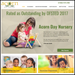 Screen shot of the Acorn Day Nursery (Luton) Ltd website.