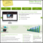 Screen shot of the Peter Bourne Communications Ltd website.