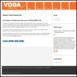 Screen shot of the Voda Feeds Ltd website.
