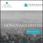 Screen shot of the Donovan's Dental Practice Ltd website.