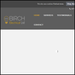 Screen shot of the Birch Electrical Installations Ltd website.