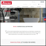 Screen shot of the Ravak Ltd website.