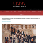 Screen shot of the La Nuova Musica website.