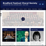 Screen shot of the Bradford Festival Choral Society website.