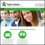 Screen shot of the Inspire2achieve Ltd website.