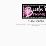 Screen shot of the Bustles & Breeches Ltd website.