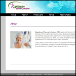 Screen shot of the Rapidscan Pharma Solutions Eu Ltd website.