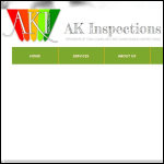 Screen shot of the A K Inspections Ltd website.