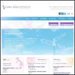 Screen shot of the Access Appointments Consultancy Ltd website.