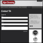Screen shot of the Agacleaning Ltd website.