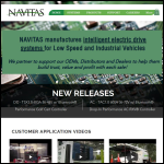 Screen shot of the Navitas Systems Ltd website.