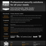Screen shot of the Primary Protection Security Ltd website.