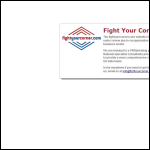 Screen shot of the Fightyourcorner website.