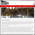 Screen shot of the Spinks Carpentry Ltd website.