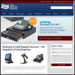 Screen shot of the Cash Register Services website.