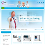 Screen shot of the Ichem Healthcare Ltd website.